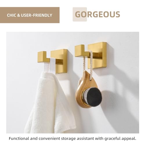 Bathroom Towel Hook Brushed Dark Gold (2 Pack / Brushed Dark Gold)