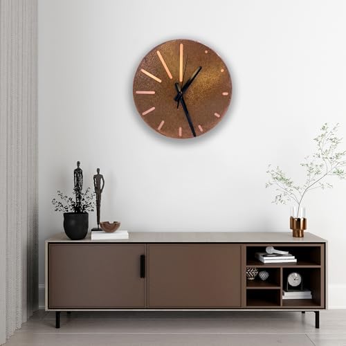 Handmade Pure Copper Wall Clock for Home Decoration (Lines of Time / 17.7)