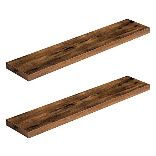 Floating Shelves for Wall (Rustic Brown / 39.4 Inches)