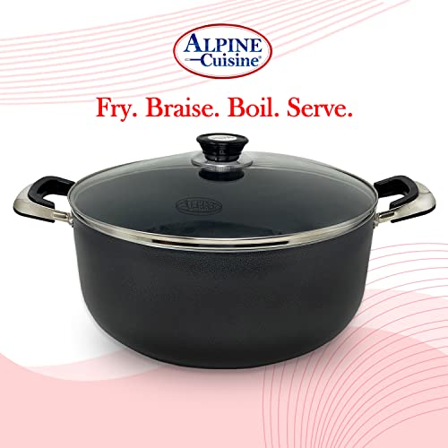 18 Quart Non stick Stock Pot with Tempered Glass Lid and Carrying Handles (18-Quart Stock Pot / Open Stock)