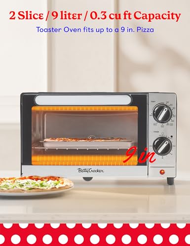 9L 2 Slice Toaster Oven (Black/Silver / 2-Slice)