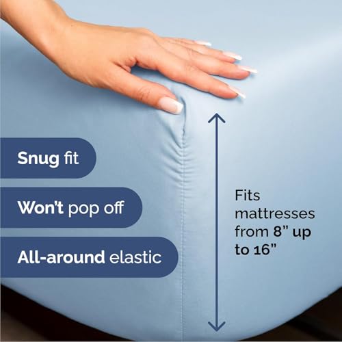 Cal King Size 4 Piece Sheet Set (21 - Baby Blue / California King)