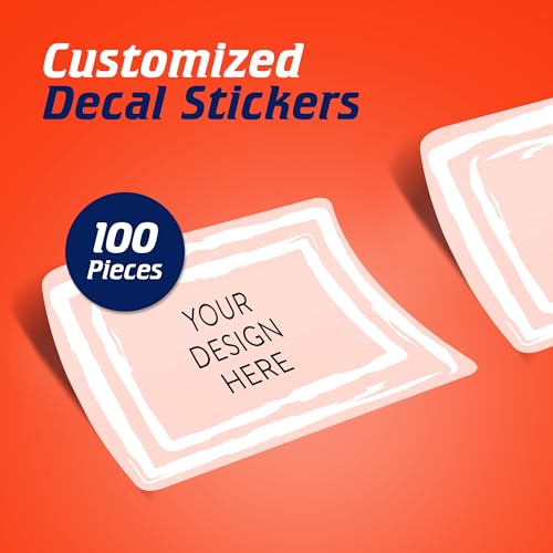 Custom Vinyl Stickers Your Image (Peach / 6x4)