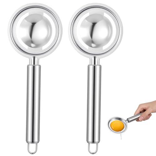 2PCS Egg Separator for Raw Eggs Eggs Yolk White Separation Tool