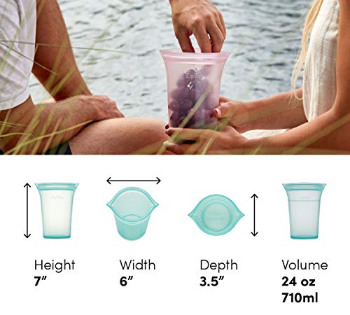 Reusable Food Storage Bags (Teal / Large Cup)