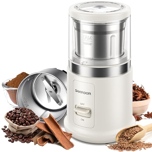 One Touch Coffee Grinder Electric (White / 1 BOWL)