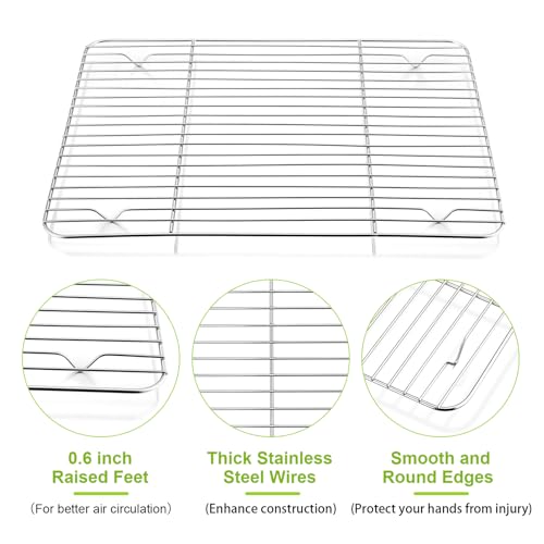 4 Pcs Baking Wire Rack for Cooling (11.6 Inch)