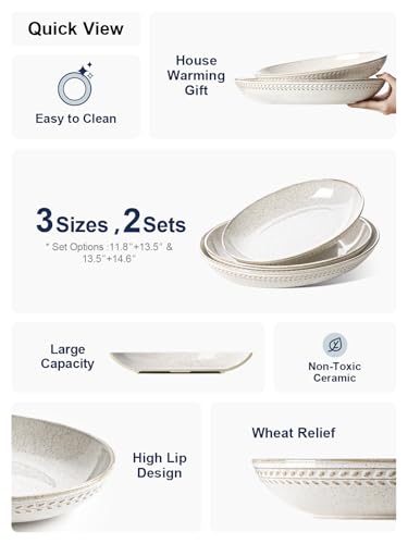Ceramic Serving Bowls Set of 2 (Birch / S+M)