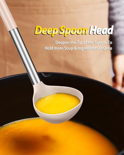 Silicone Soup Ladle and Pasta Spoon Set (2 Count)
