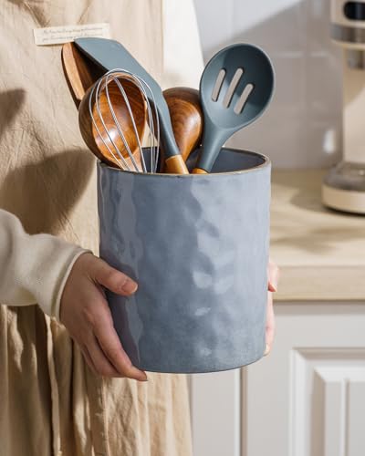Ceramic Utensil Holder (Blue)