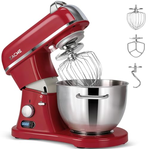 8.4QT Commercial Stand Mixer 800W with Aluminum Die Casting Meets the Standard of NSF (Red 8.4QT)