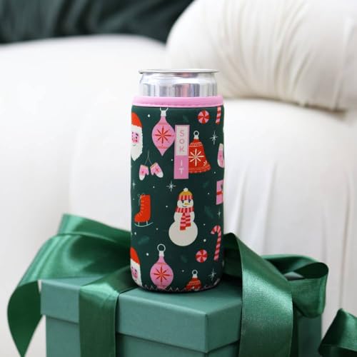 CanSok Sleeve for Beer & Soda Insulated Neoprene Cover (Tis the Season / 12oz Can Sleeve)