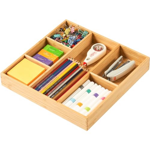 Bamboo Desk Drawer Organizer (12"x12")