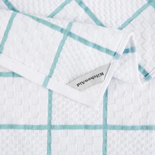 Quilted Cotton Oven Mitt (Mineral Water)