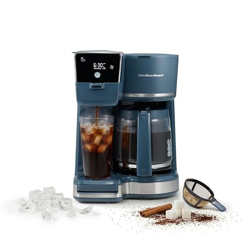 2 Way Drip Coffee Maker & Single Serve Coffee Machine (12 Cup / Kitchen Makeover Blue)