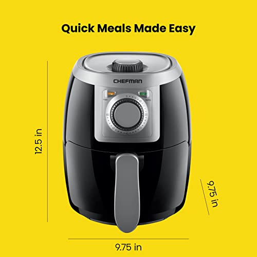 Small Compact Air Fryer Healthy Cooking (2 Quart / Silver)