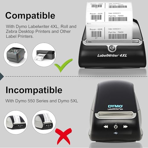 L Liked 220 4"x 6" Thermal Shipping Labels Replacement for DYMO 1744907 (220 Count)