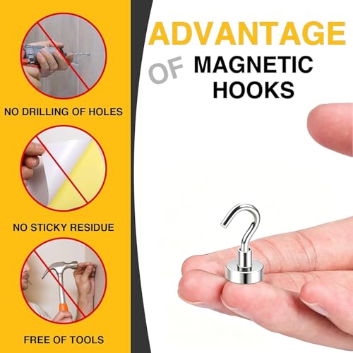 Magnetic Hooks (Silver / 0.63in)