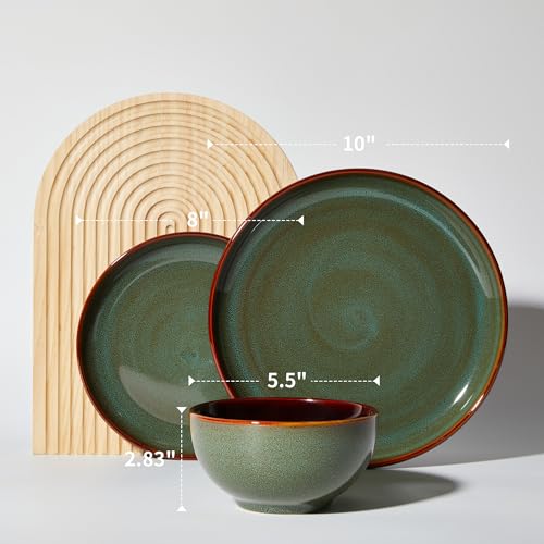 Ceramic Dinnerware Sets for 6 (Sage Green / Set (18pcs))