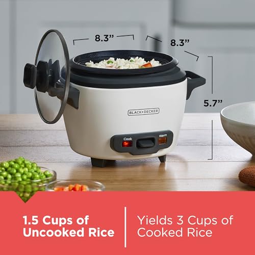3 Cup Rice Cooker with Steaming Basket (3-cup / rice cooker)