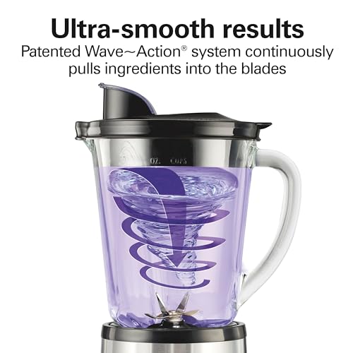Wave Crusher Blender For Smoothies With 40 Oz Glass Jar and 14 Functions (Stainless Steel / 40oz / Blender)