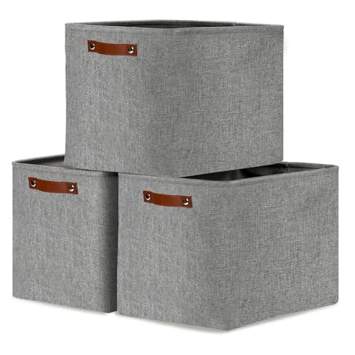 Large Storage Baskets (Grey / XL-16"x 12"x12")