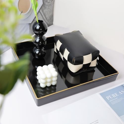Black Decorative Tray for Living Room (Bs02re)
