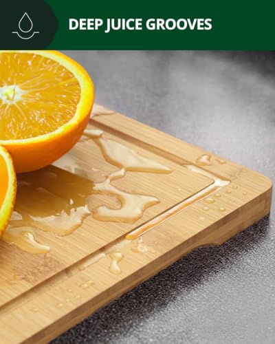 Wooden Cutting Boards for Kitchen Meal Prep & Serving (2-Piece / Natural)