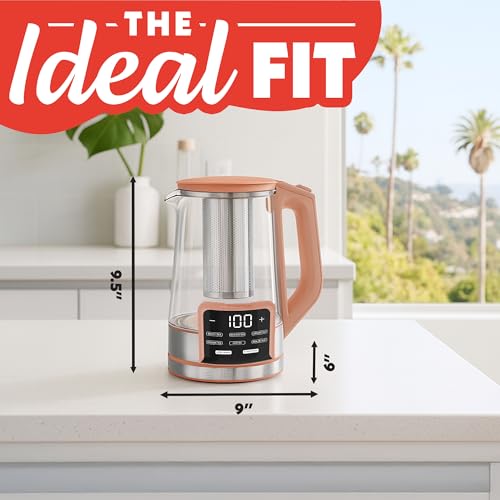 Electric Glass Kettle (Peach)