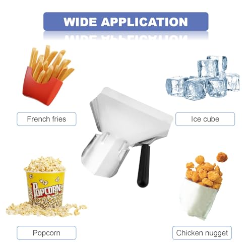 2 Pack Stainless Steel Popcorn Scoop for French Fry and Bagger (2 Count)