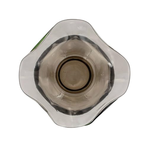 Hibiscus Glass Gray Medium Fluted Vase (Medium / Gray)