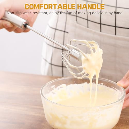 Stainless Steel Whisk Set 8" + 10" Semi (Silver-set / 2 Piece)