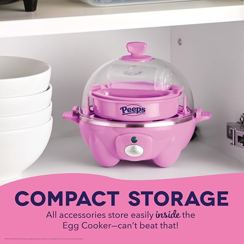 PEEPS & Dash Rapid Egg Cooker (7 Eggs / Pink)