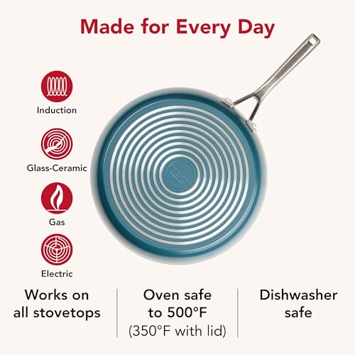 Hard Anodized Ceramic Induction Nonstick Cookware Frying Pan (12.25-Inch)
