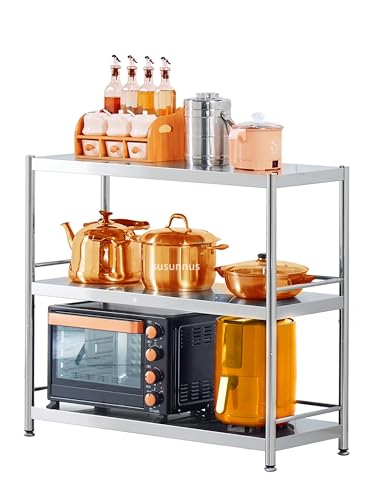 Stainless Shelving with Guardrails (23.6*15.8in-3T(Guardrails))