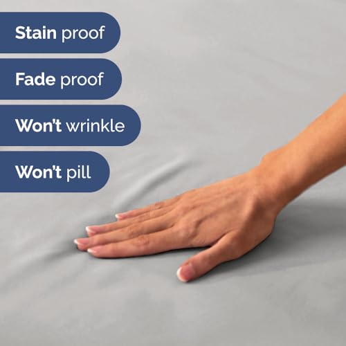 Short Queen Size 4 Piece Bed Sheet Set (04 - French Grey / Short Queen)