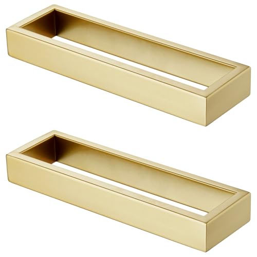 Towel Rings Brushed Gold Hand Towel Bars 9 (Brushed Gold / 2 Pack)