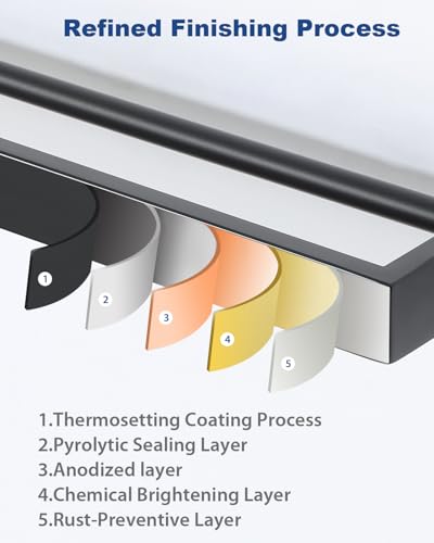 Double Towel Bars Towel Rack for Bathroom Wall Mount 32 Inch (Double 32 Inch / Matte Black)