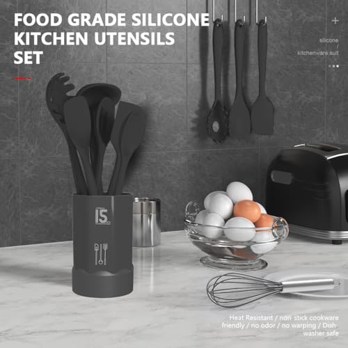 Silicone Cooking Utensils Set (Gray)