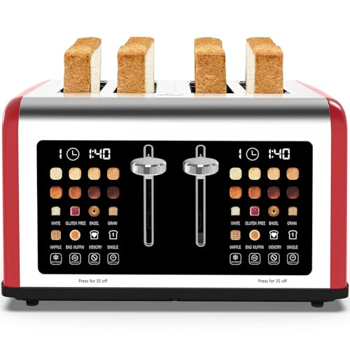 4 Slice Toaster Touch Screen (Red)