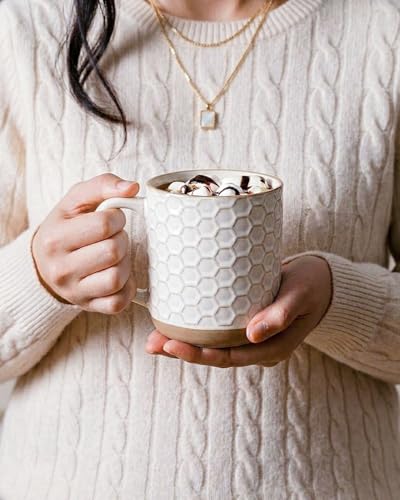 Coffee Mugs Set of 6 (Off-White / Set of 6 (16 Ounces))