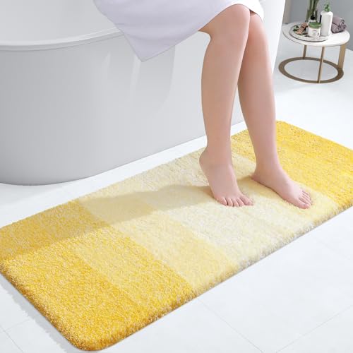 Bathroom Runner Rug 47x20 (47" X 20" / Yellow)