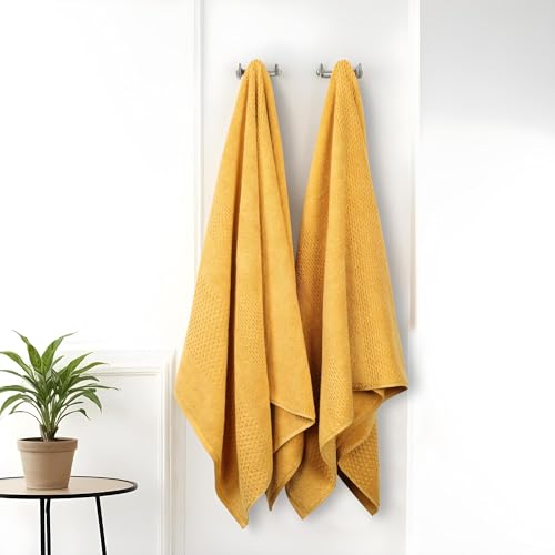 Playa Zero Twist Cotton Medium Weight Bath Sheets (2 Piece Bath Sheet / Gold)
