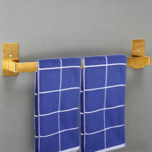 Bathroom Towel Bar Self Adhesive (Gold / 24 IN)