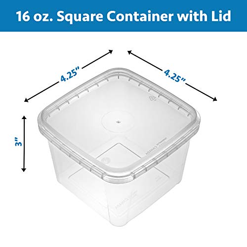 16 oz Deli Containers with Lids 20 Pack (16 oz)