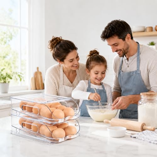 36 Egg Holder for Fridge with Silicone Bumpers