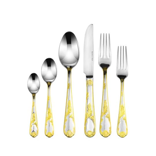 75 Pc Luxury Flatware Set for 12 w (Mimosa)