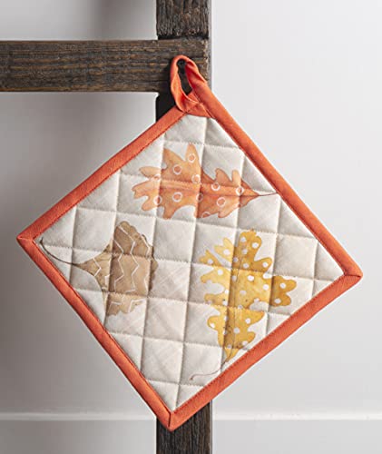 Pot Holders 100% Cotton Potholders (103 - Colours of Autumn / 8" x 8" (Pot Holder Pack of 1))