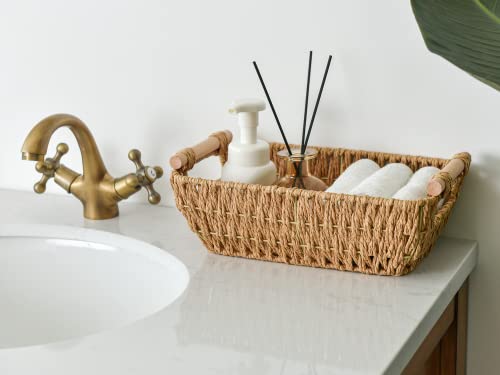 Hand Woven Small Wicker Baskets (Light Brown / Small)
