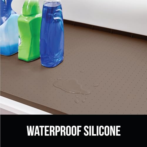 Waterproof Silicone Under Sink Mat (Coffee / 34"w X 22"l)